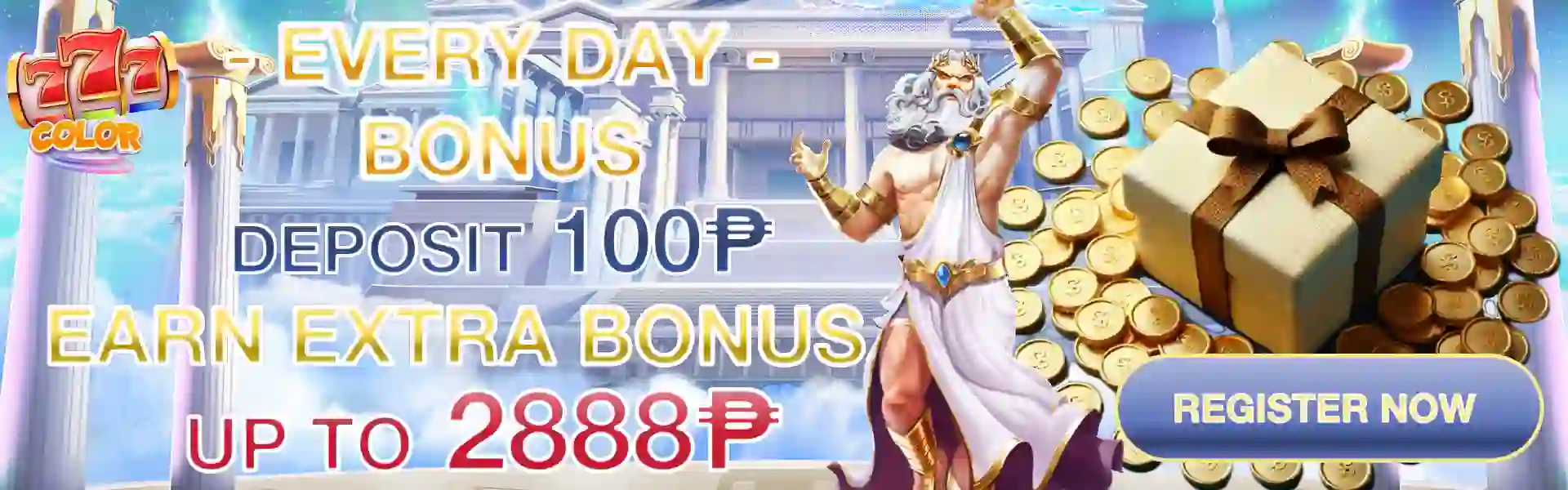 777color everyday login bonus banner